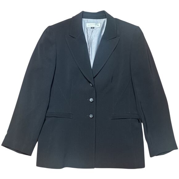 Tahari Arthur S. Levine Black 2 Button Career Blazer Jacket W.Pockets Size 12 - Picture 1 of 4